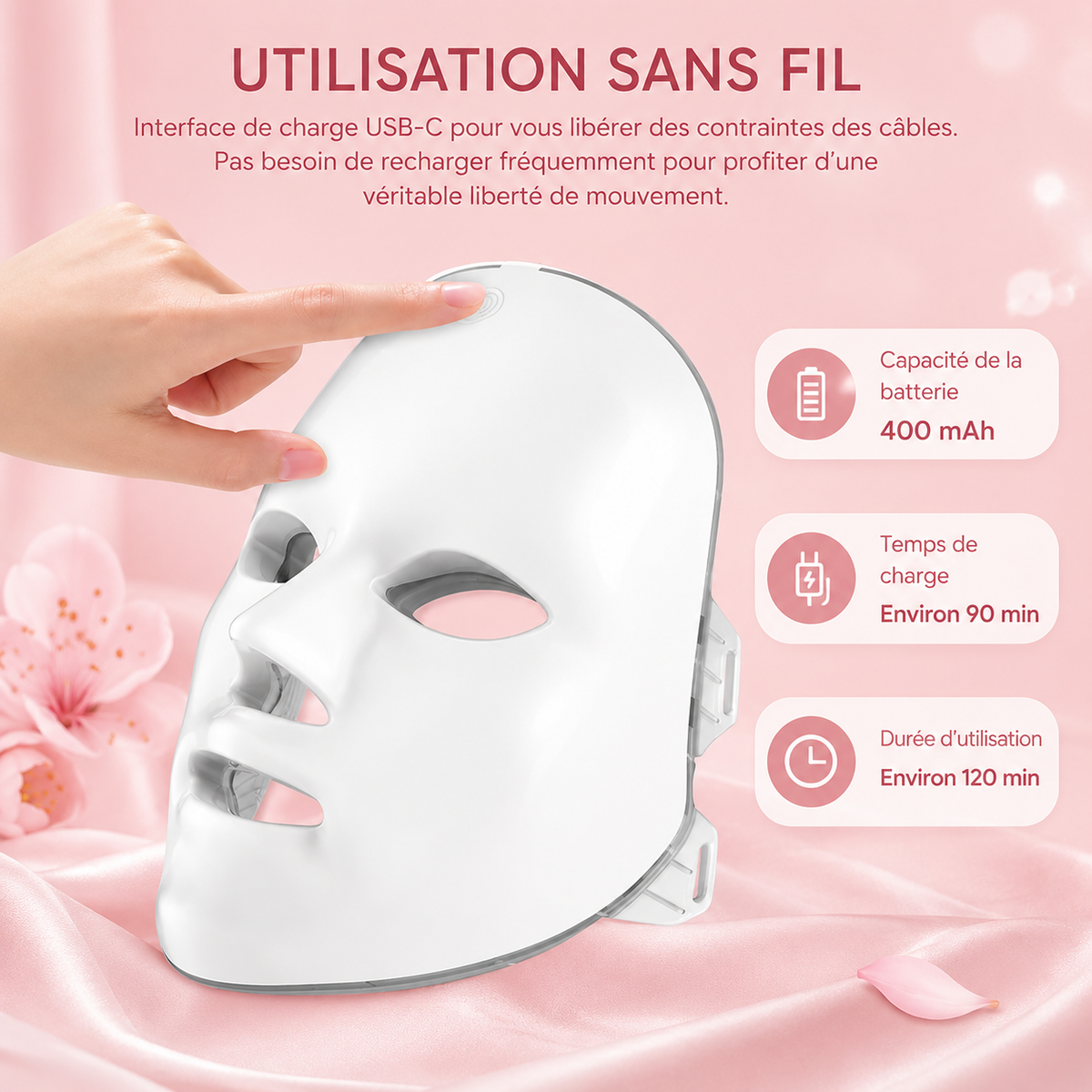 Masque visage LED