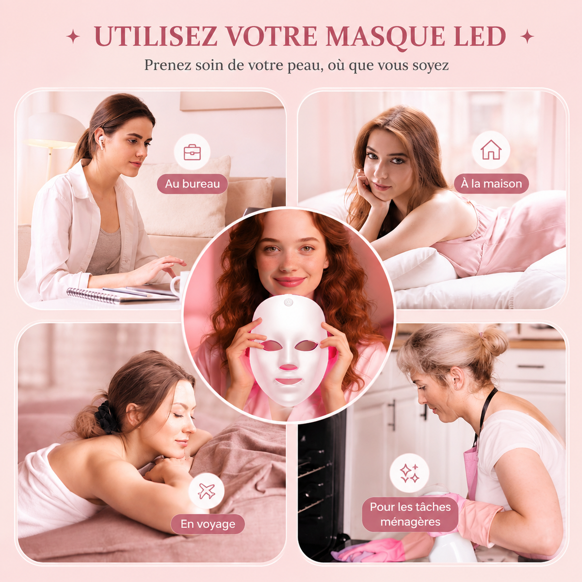 Masque visage LED
