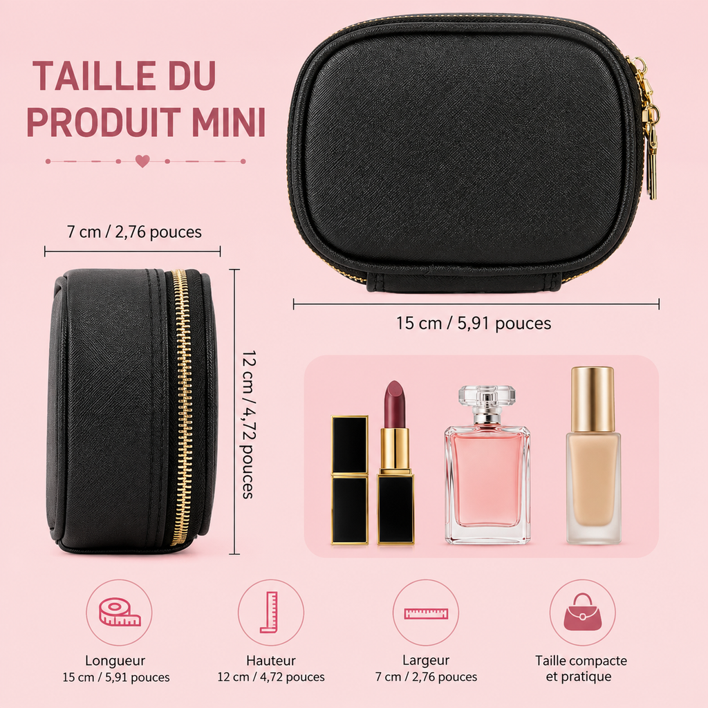 Trousse de maquillage avec miroir LED