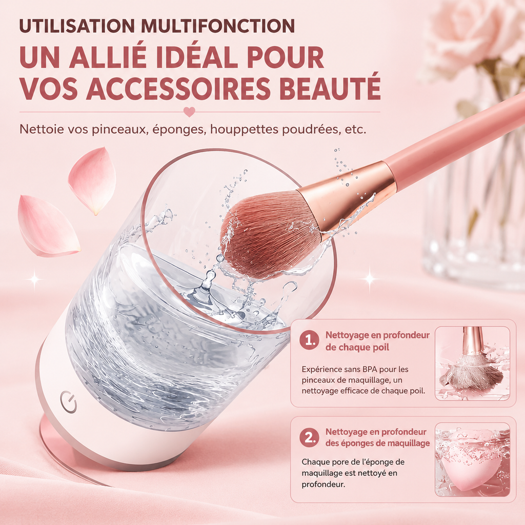 Nettoyeur & sécheur électrique pour pinceaux – USB