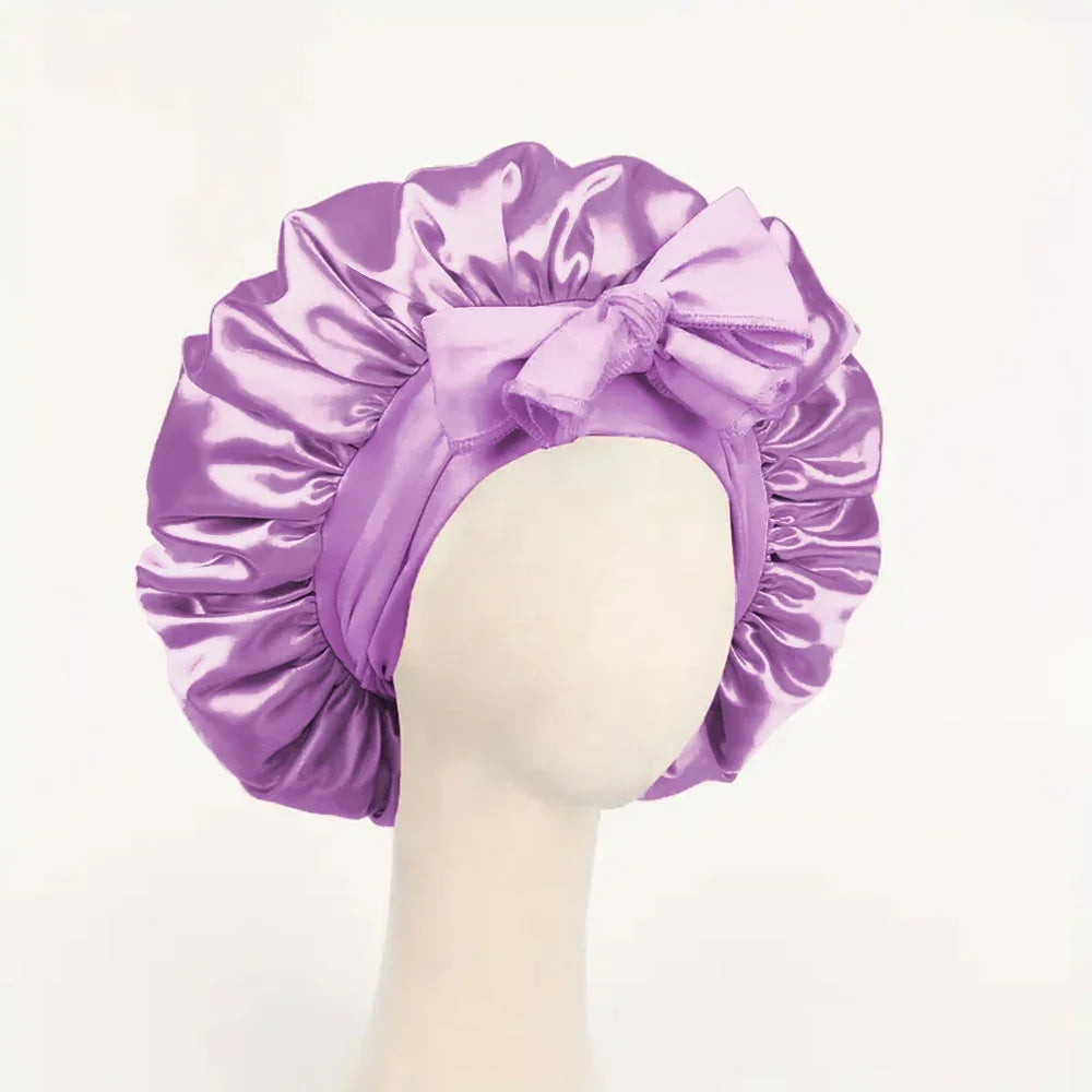 Bonnet de nuit en satin ajustable