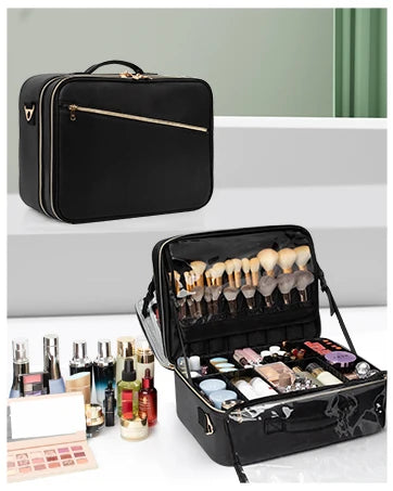 Trousse de maquillage multifonction – Compartiments modulables