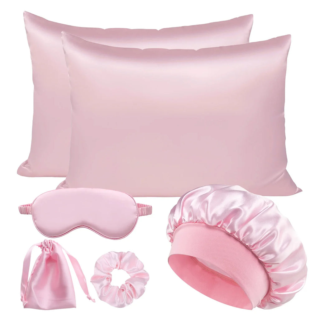 Kit sommeil en satin 5 pièces