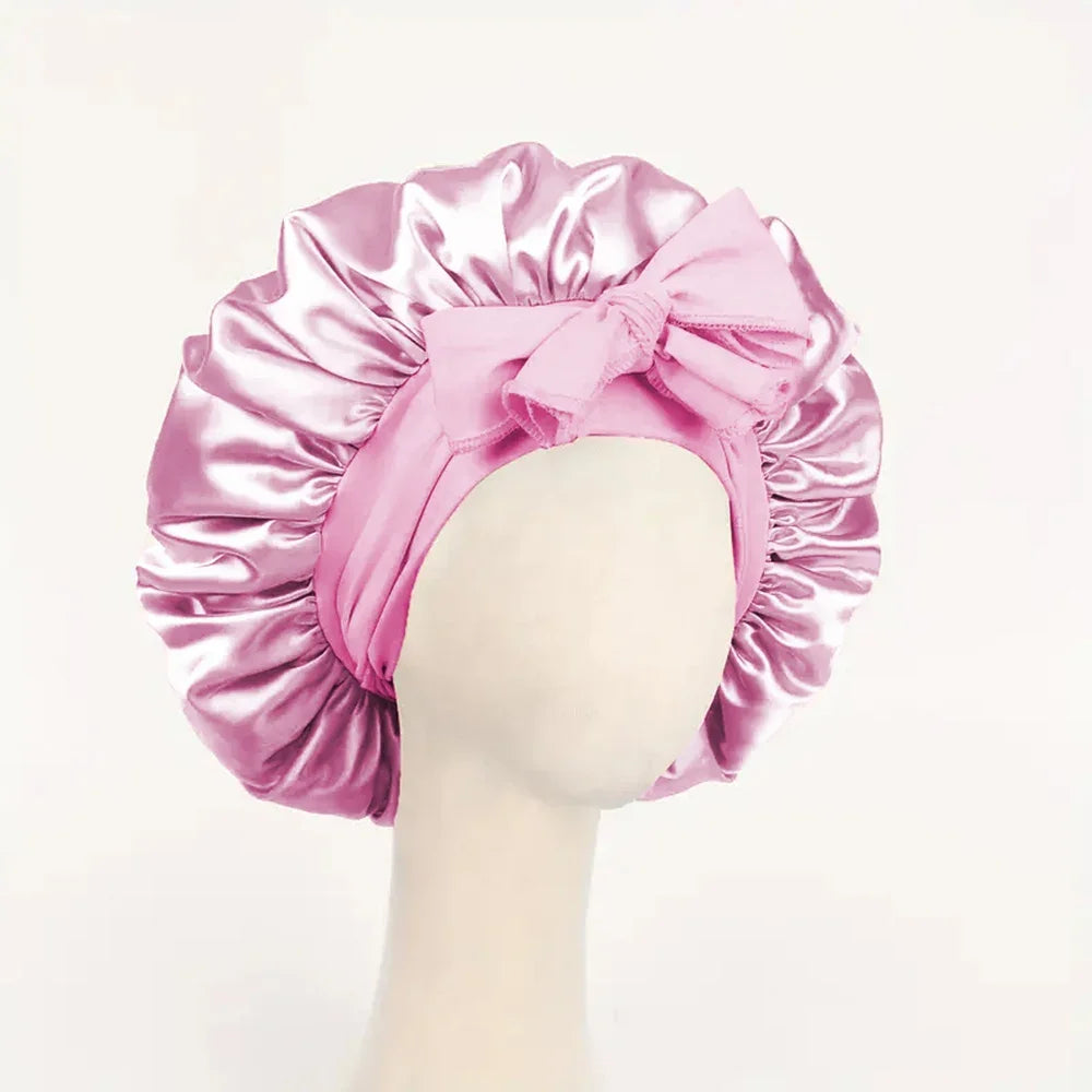 Bonnet de nuit en satin ajustable