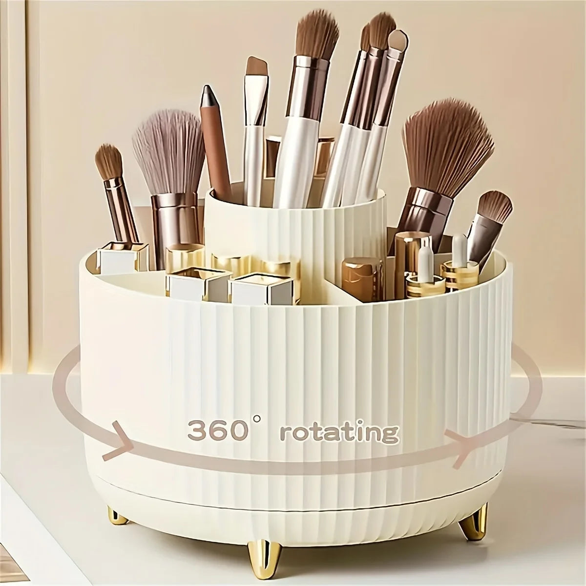 Organisateur de maquillage rotatif 360°