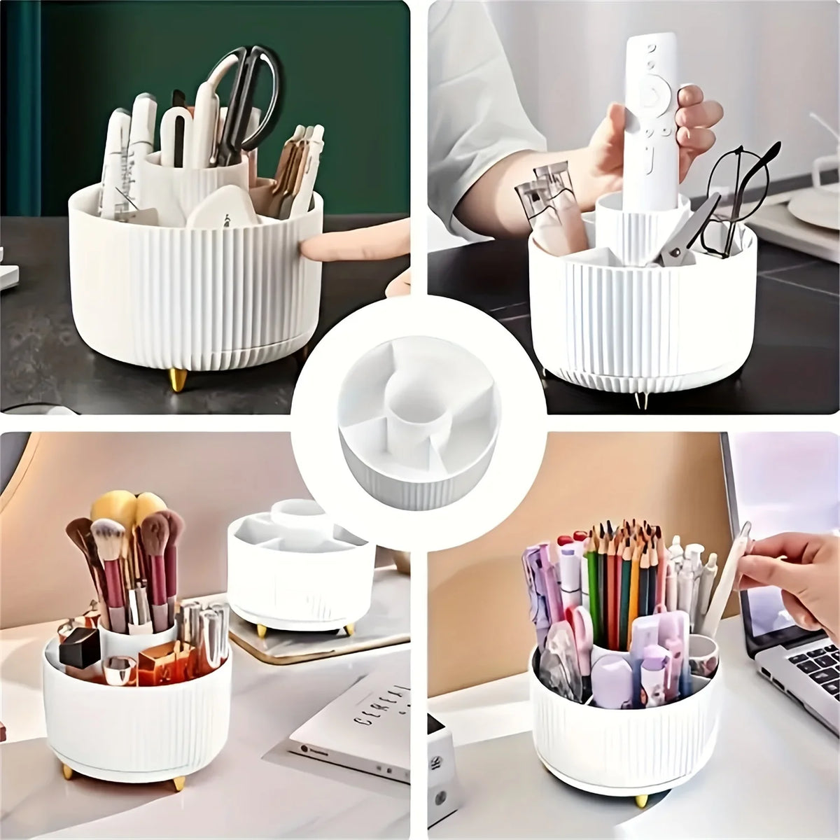 Organisateur de maquillage rotatif 360°