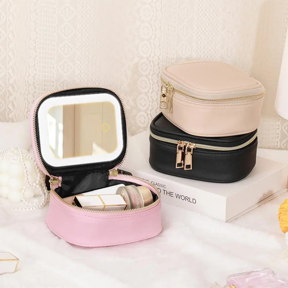 Trousse de maquillage avec miroir LED