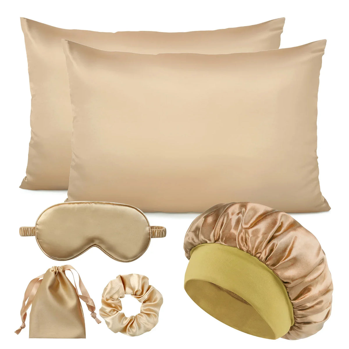 Kit sommeil en satin 5 pièces
