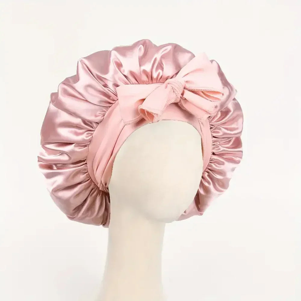 Bonnet de nuit en satin ajustable