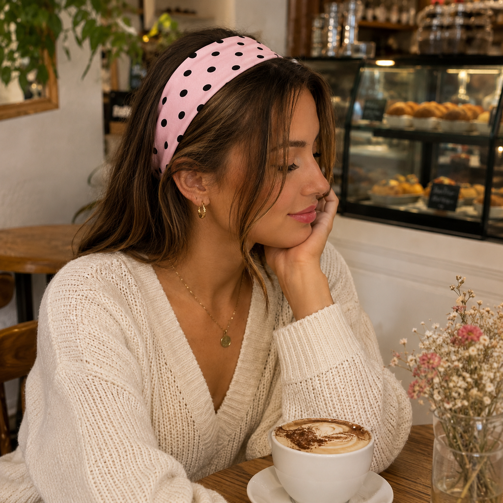 Bandeau large à pois