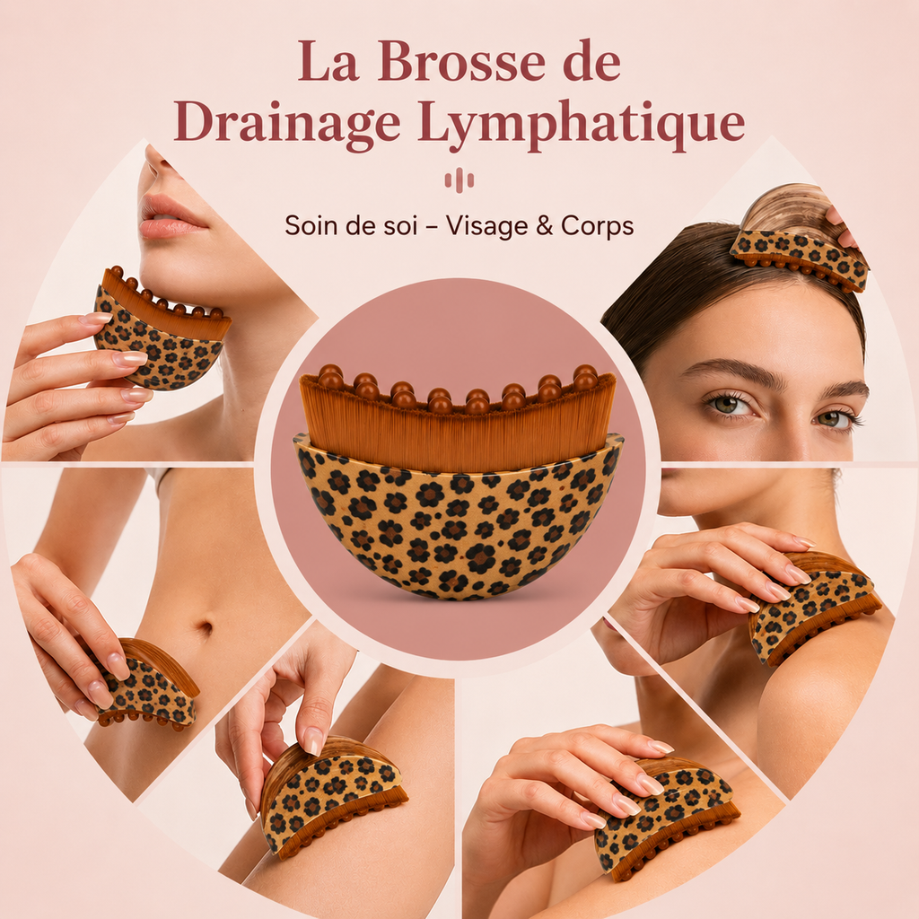 Brosse de massage lymphatique pour le visage