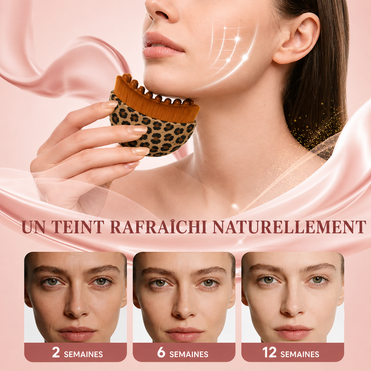 Brosse de massage lymphatique pour le visage