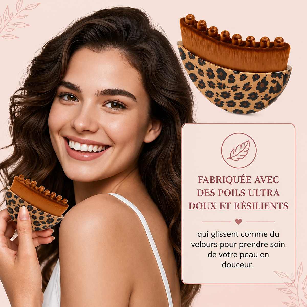 Brosse de massage lymphatique pour le visage