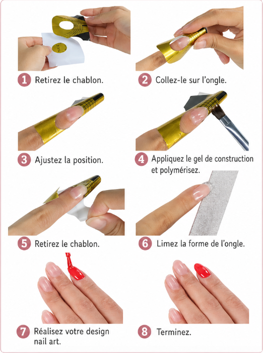 Chablons pour extension d’ongles