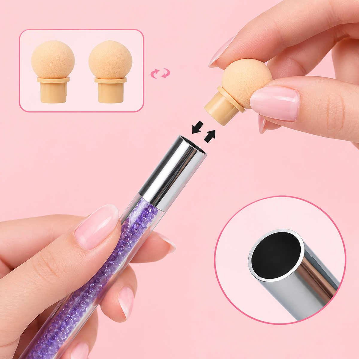 Pinceau éponge Nail Art