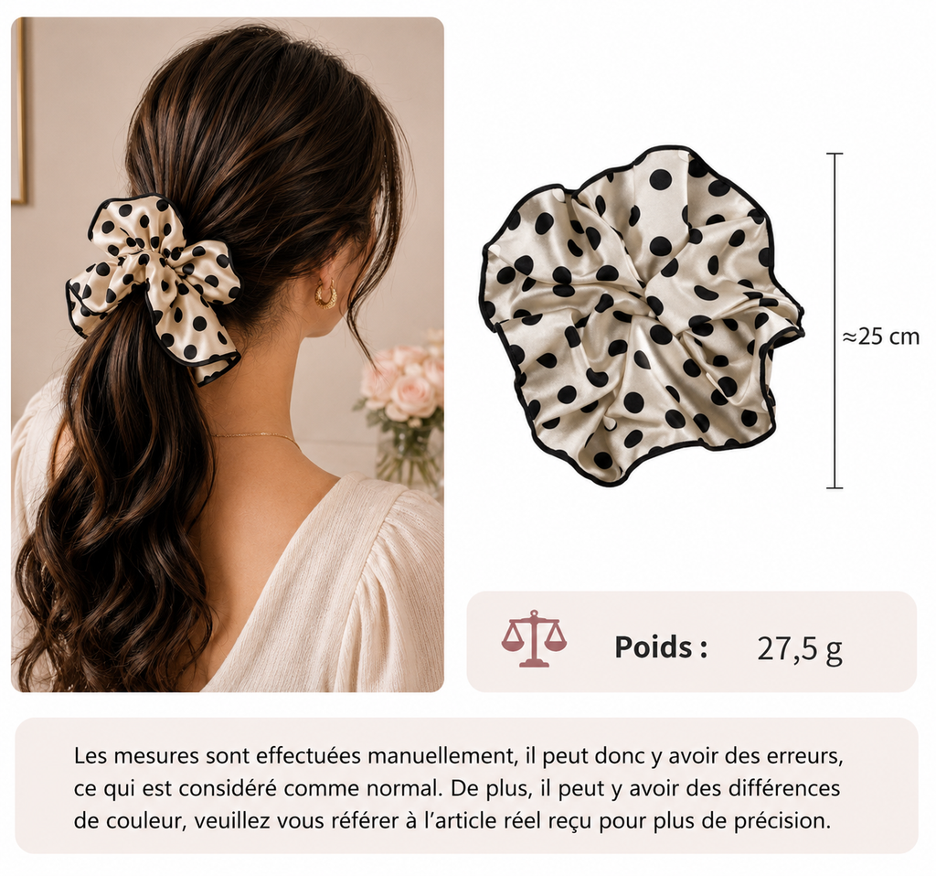 Chouchou foulard à pois