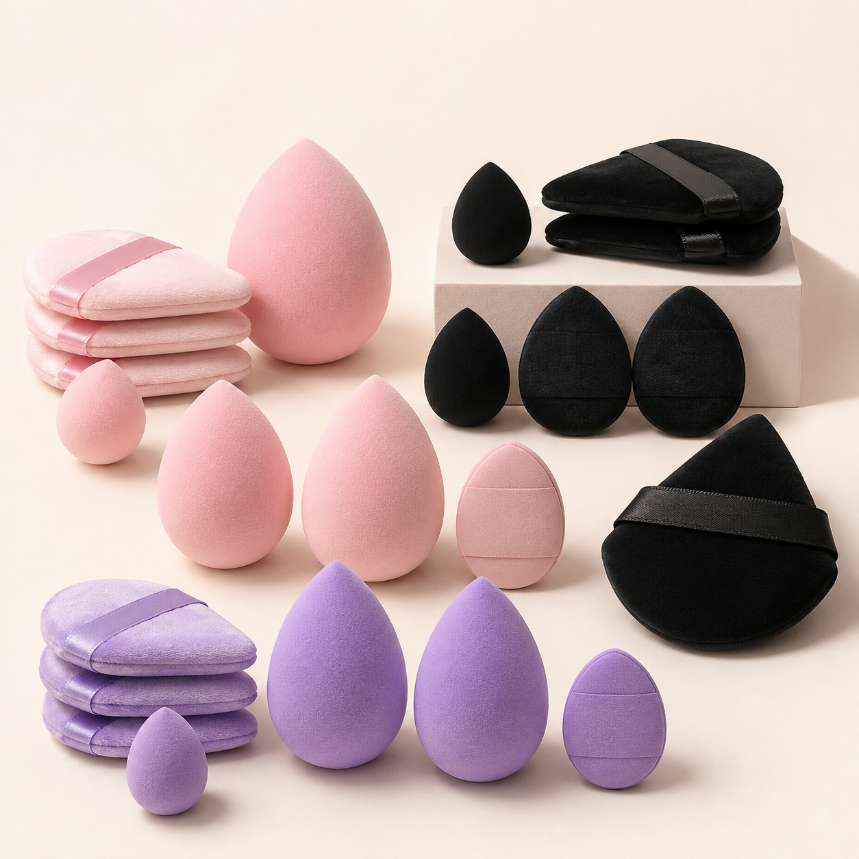 Kit de 12 éponges de maquillage
