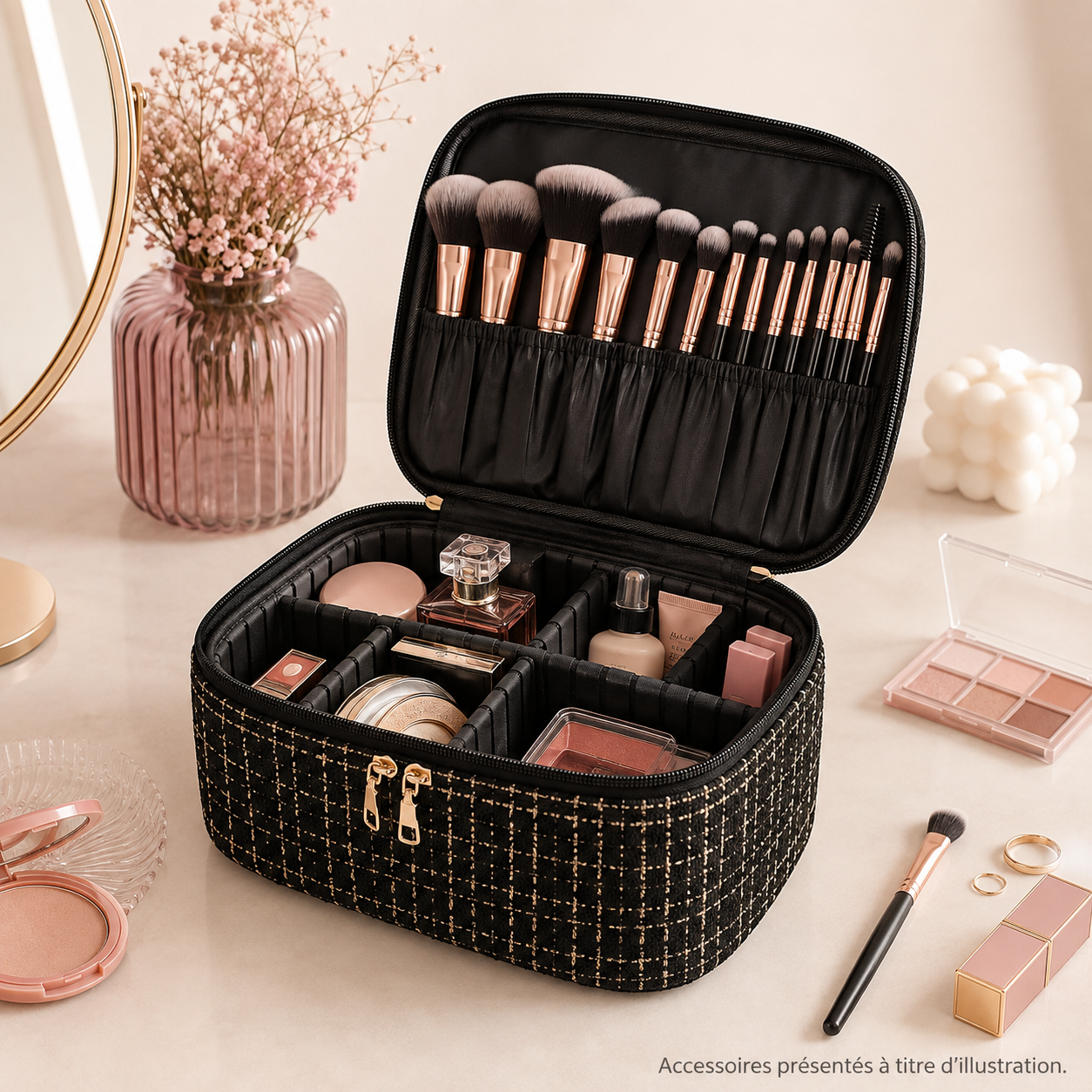 Kit de maquillage 47 pièces avec trousse