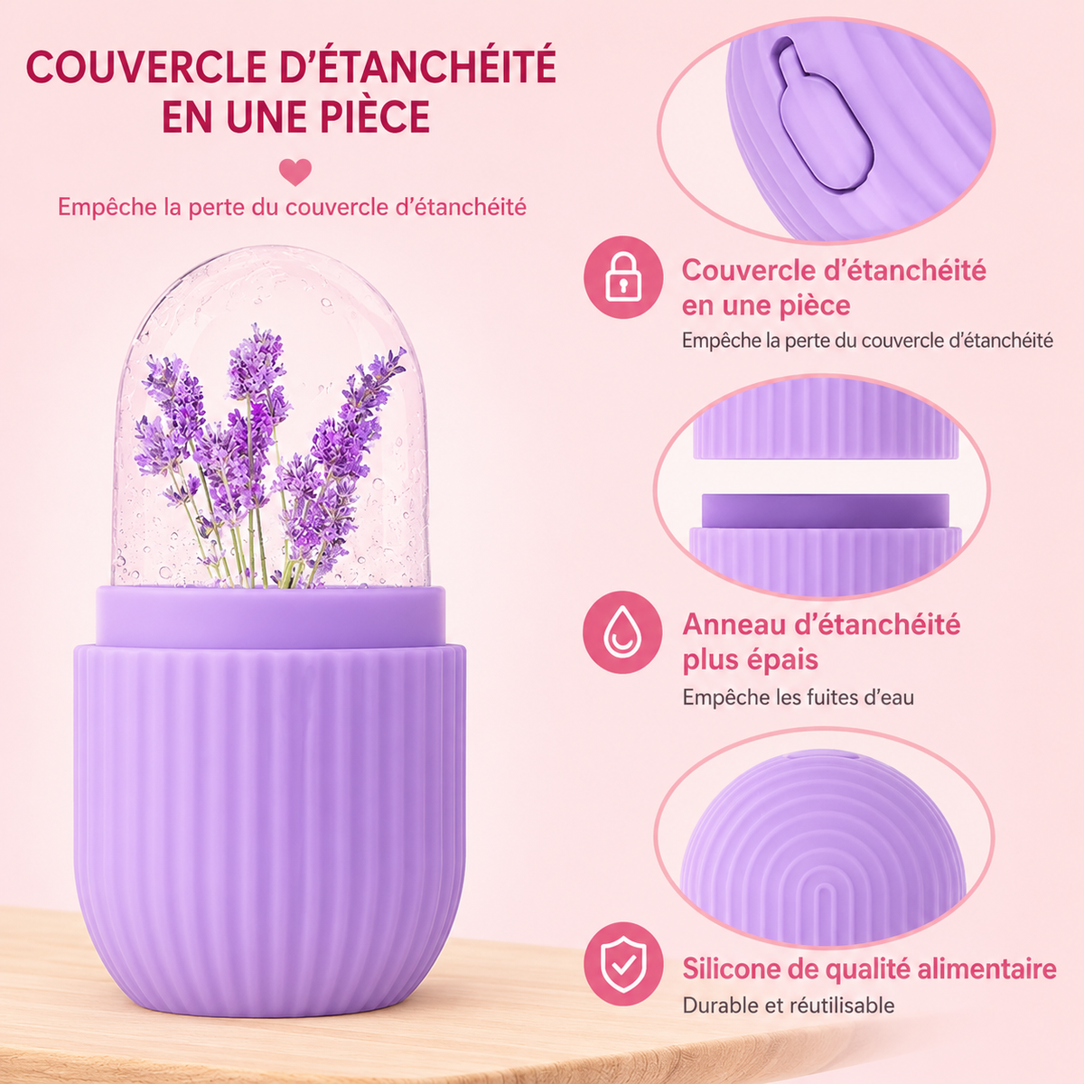 Moule de glace visage – Massage froid