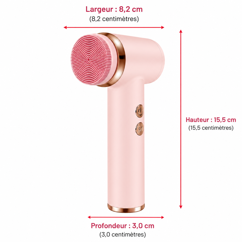Brosse nettoyante visage électrique – 4 têtes interchangeables