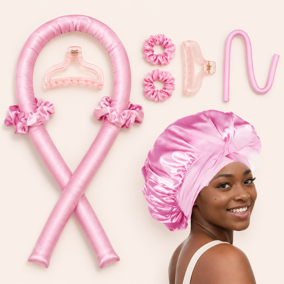 Kit coiffure sans chaleur en satin
