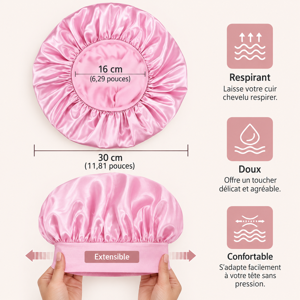 Kit coiffure sans chaleur en satin