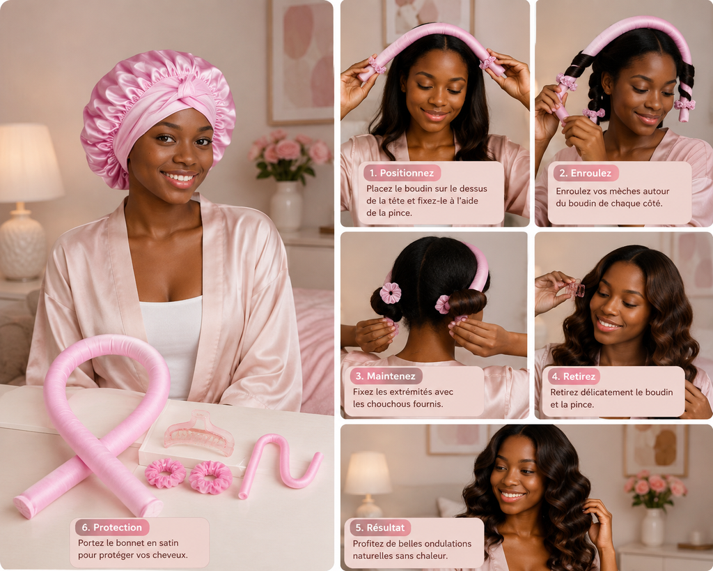Kit coiffure sans chaleur en satin