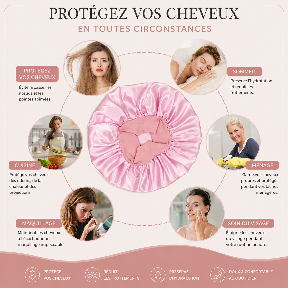 Kit coiffure sans chaleur en satin