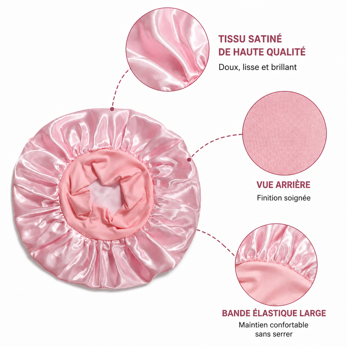 Kit sommeil en satin 5 pièces