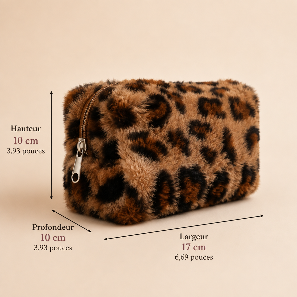 Trousse de maquillage léopard