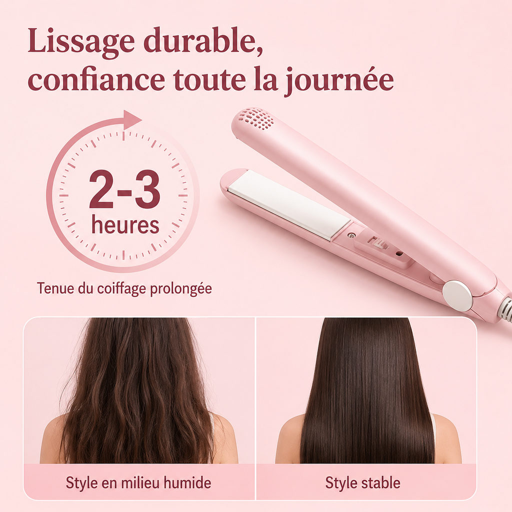 Lisseur cheveux céramique portatif