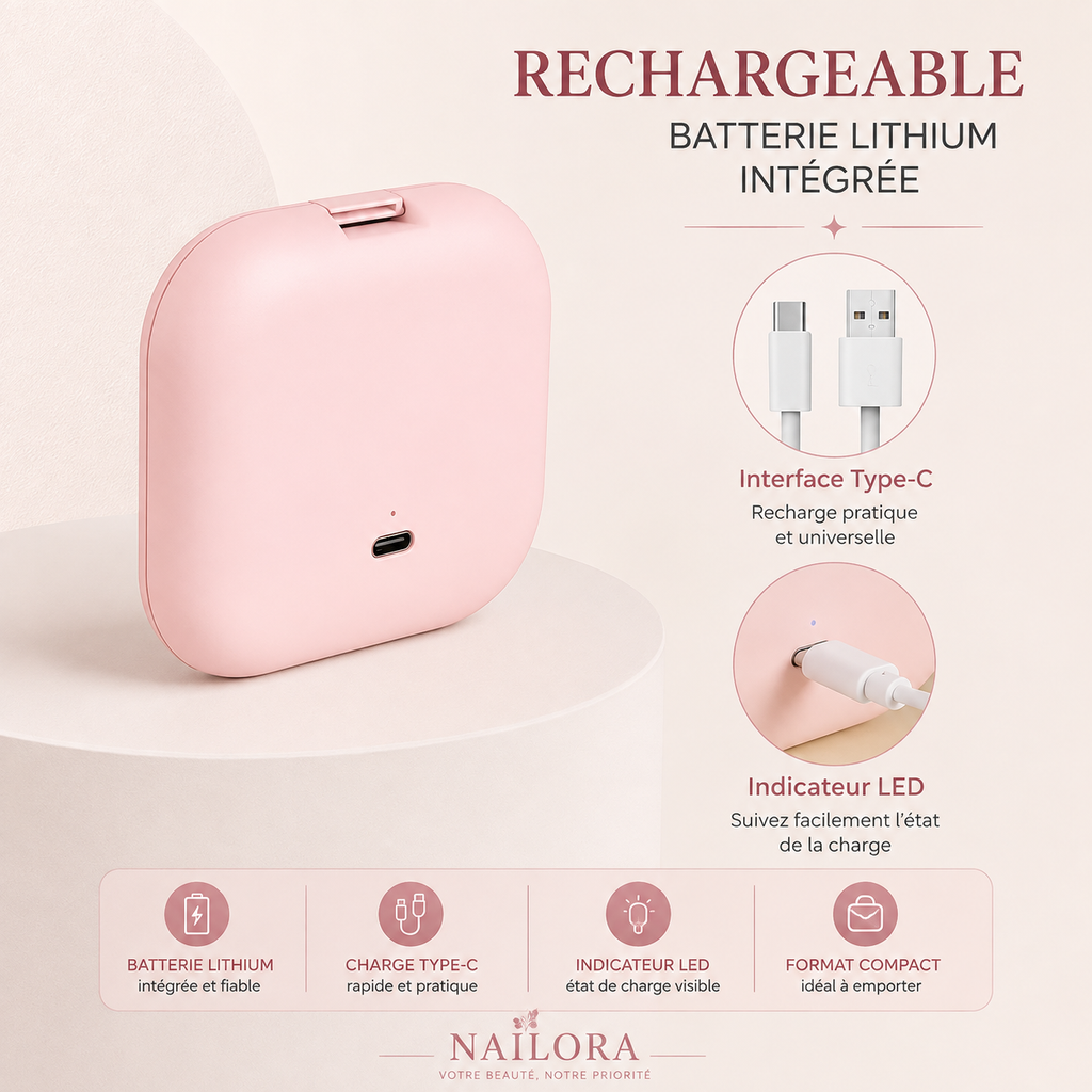 Miroir de maquillage LED pliable