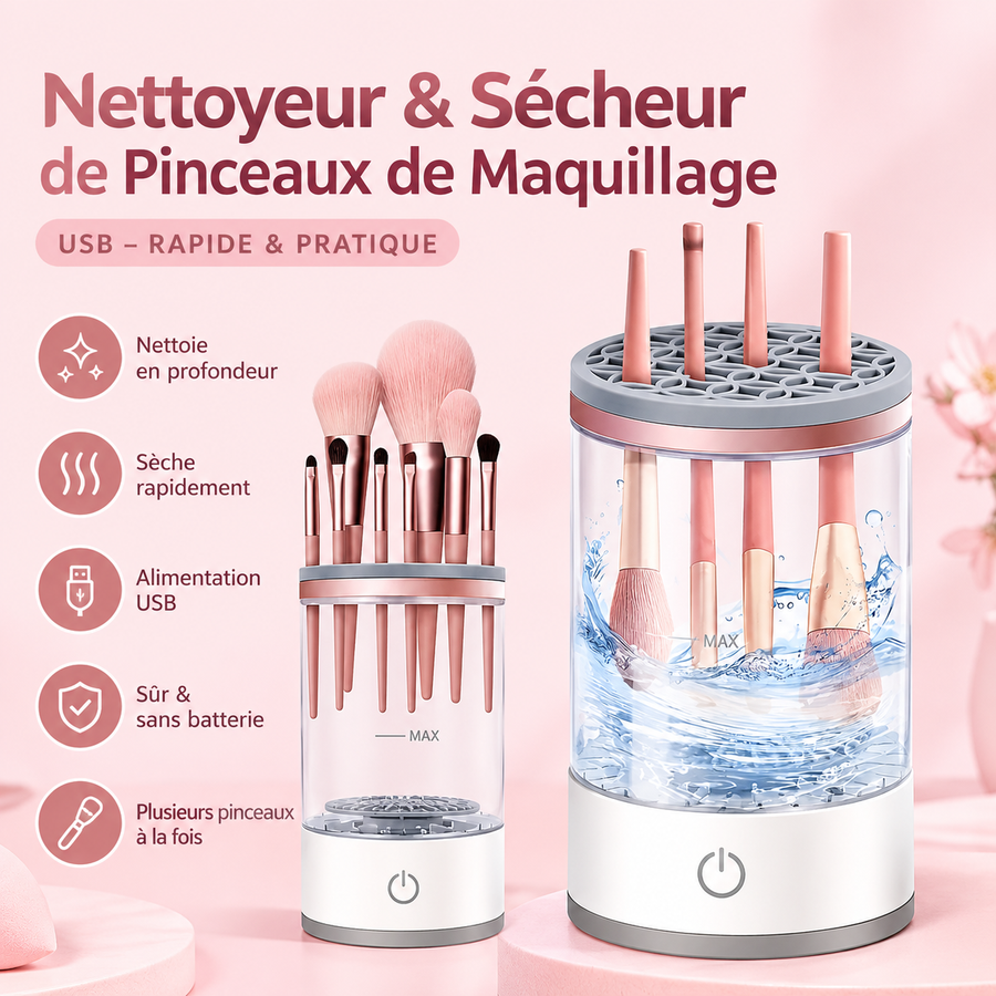 Nettoyeur & sécheur électrique pour pinceaux – USB