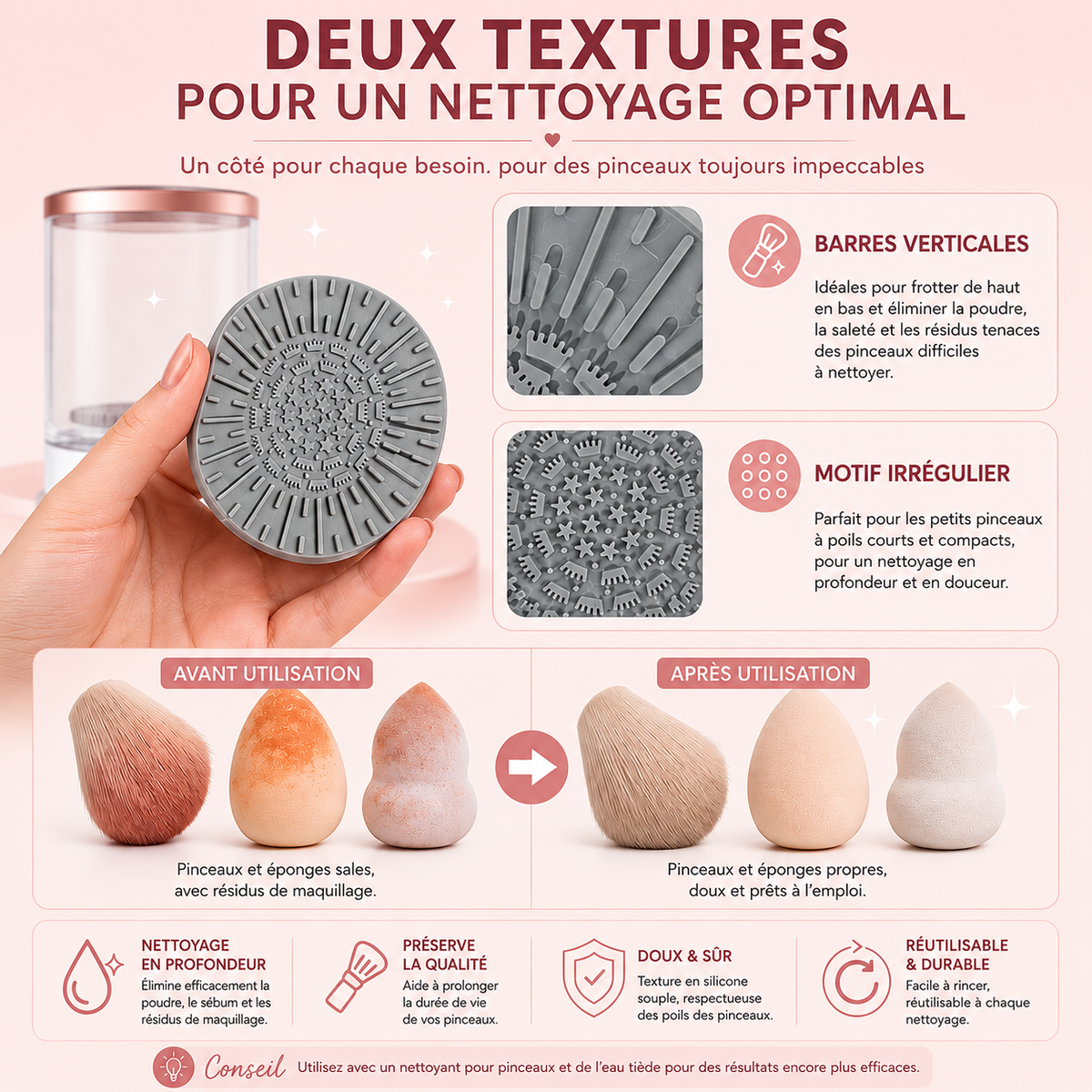 Nettoyeur & sécheur électrique pour pinceaux – USB