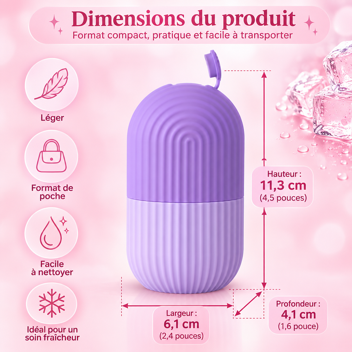 Moule de glace visage – Massage froid
