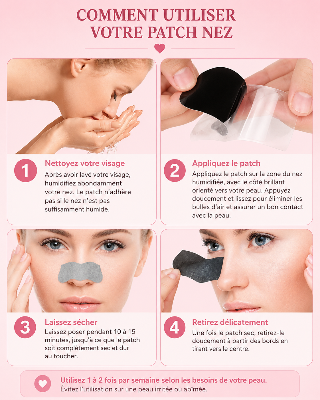 Patchs nez anti-points noirs