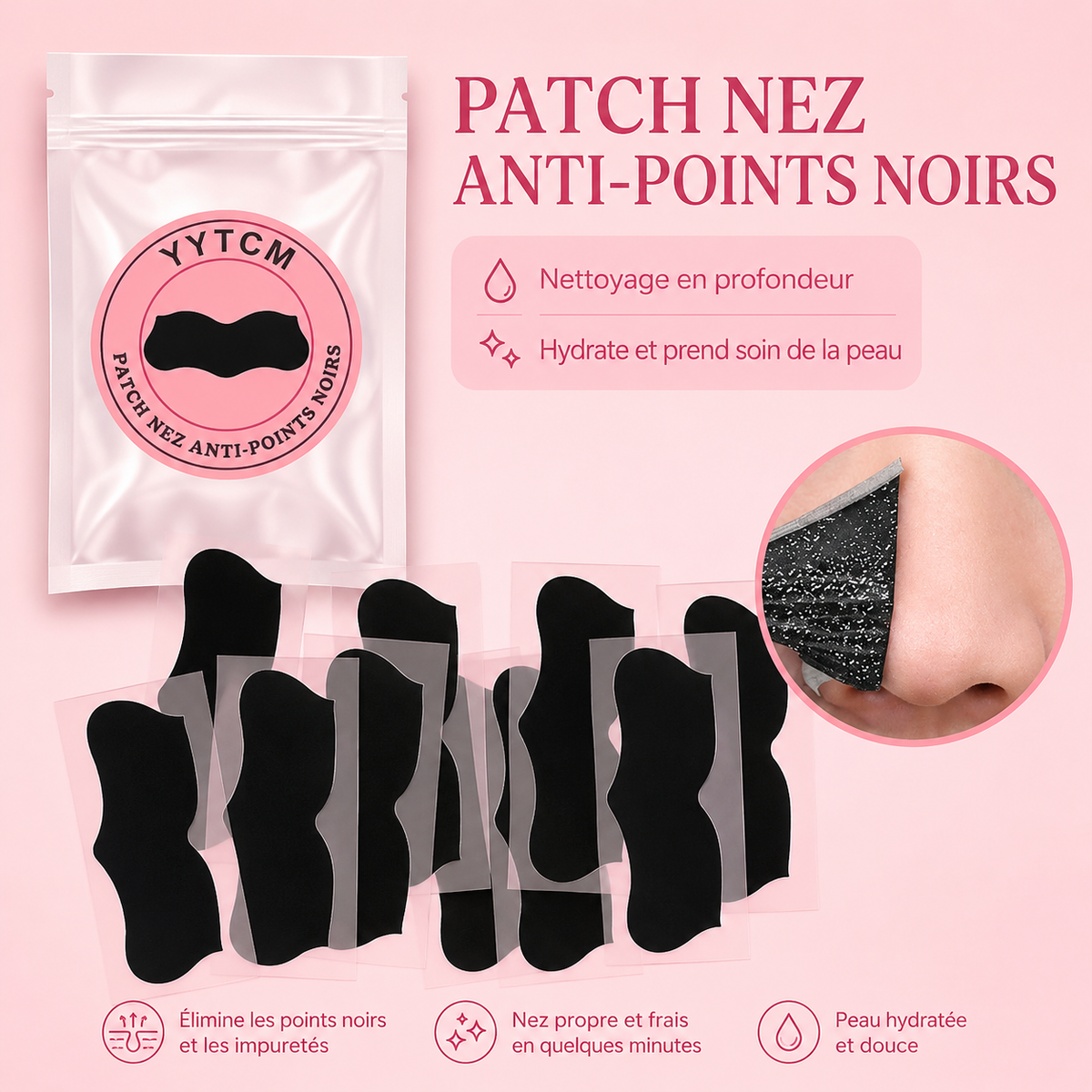 Patchs nez anti-points noirs