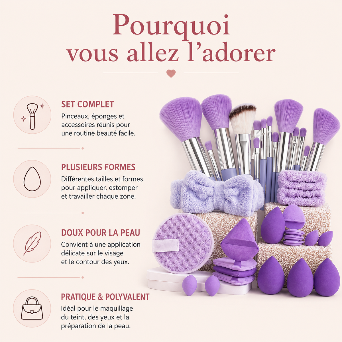 Set d’accessoires de maquillage