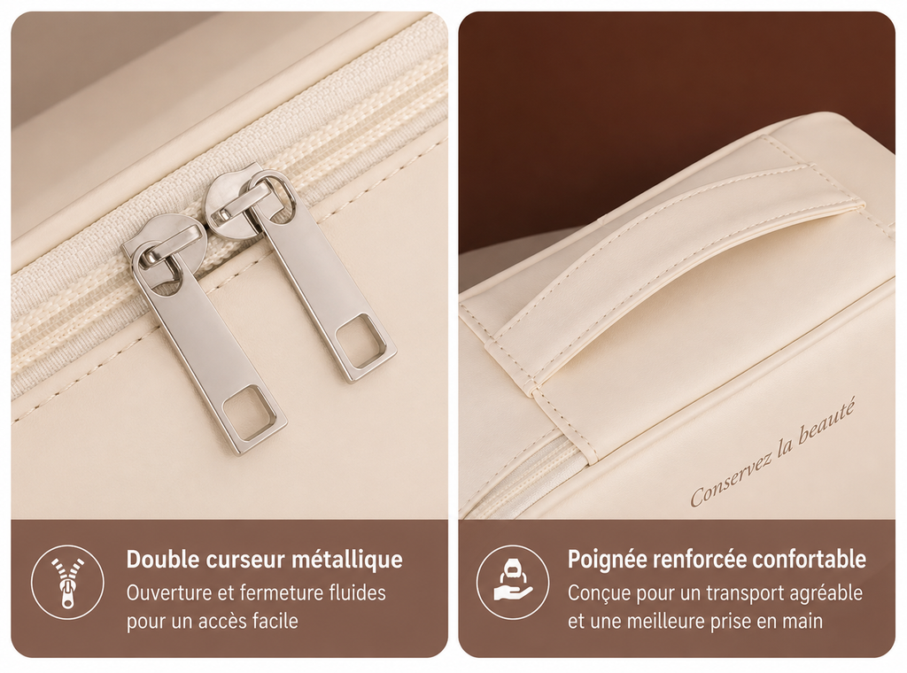 Trousse de maquillage compartimentée