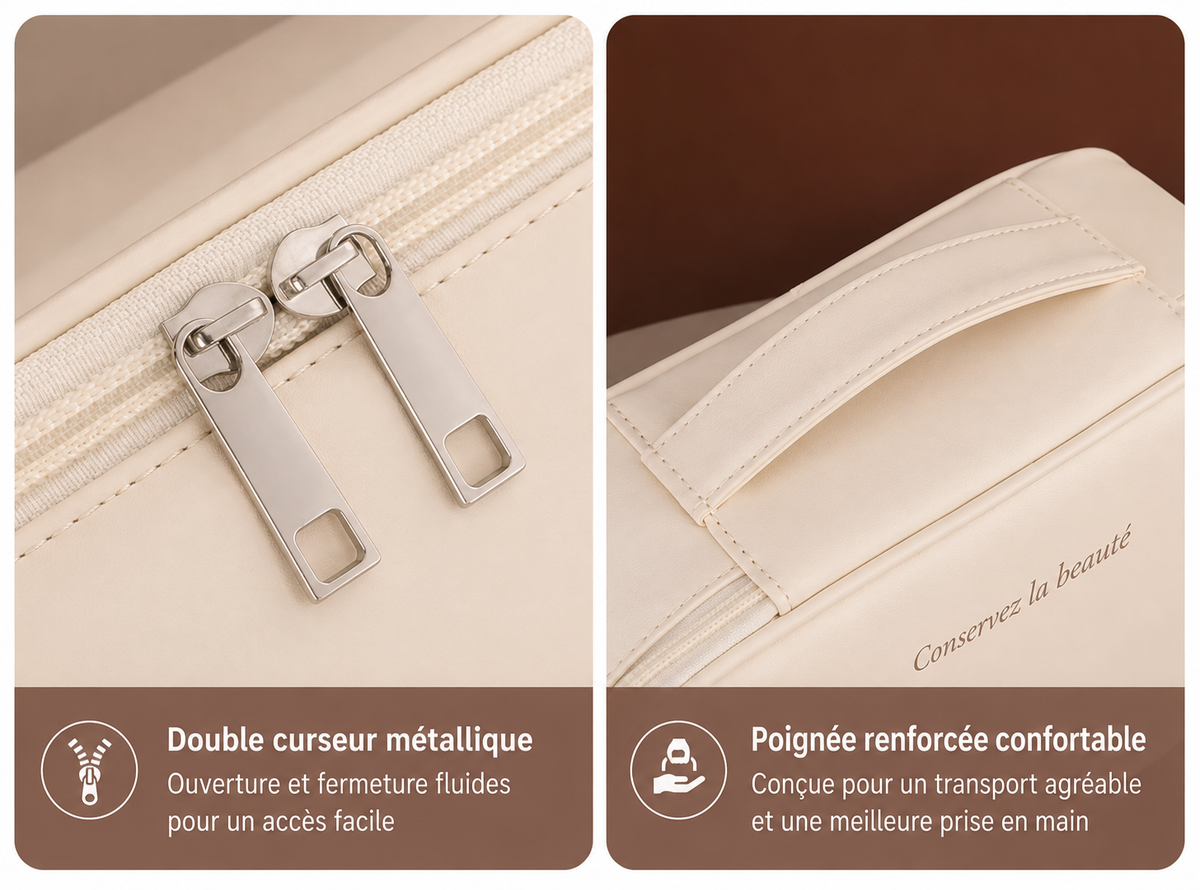 Trousse de maquillage compartimentée
