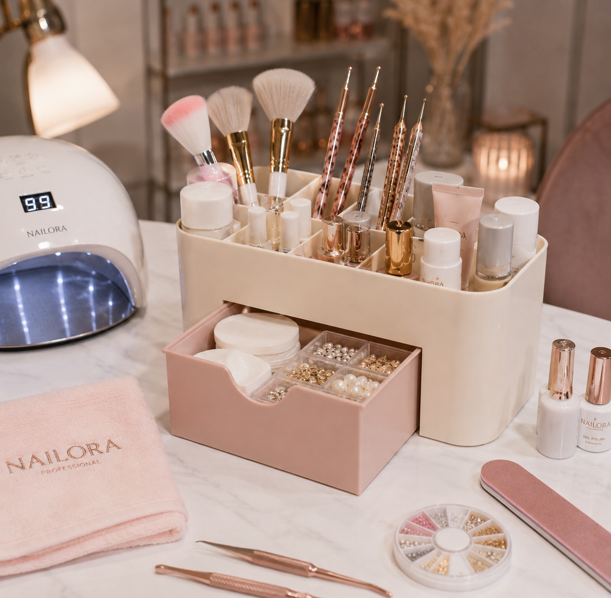 Organisateur Nail Art avec tiroir