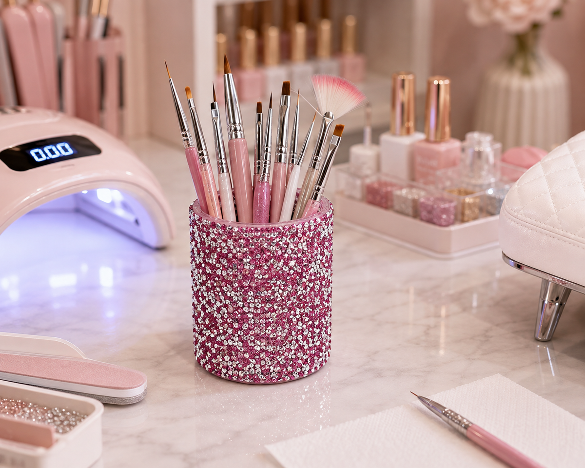 Pot de rangement à strass